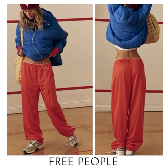 ♥️SALE♥️Amazing FREE PEOPLE Roll With It Pants M *Flame Pants Soft M NWTS-$100 - Picture 4 of 8